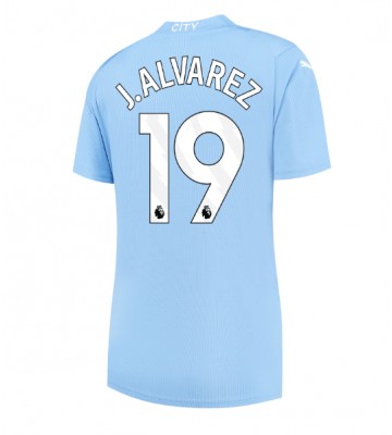 Manchester City Julian Alvarez #19 Koszulka Podstawowych Kobiety 2023-24 Krótki Rękaw